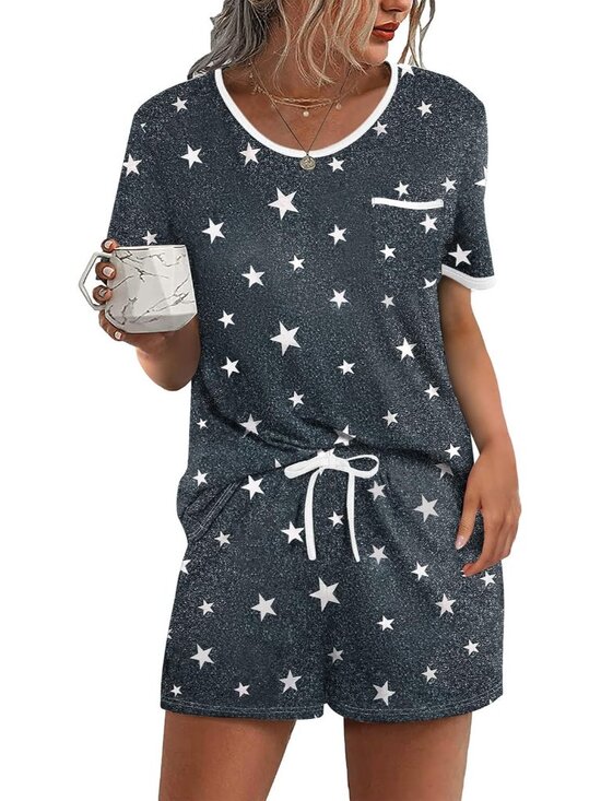 Jewelry - Pajamas for Womens Set 2 Piece Soft Sleepwear, Chest Pocket